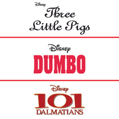ThreeLittlePigs Dumbo 101Dalmatians